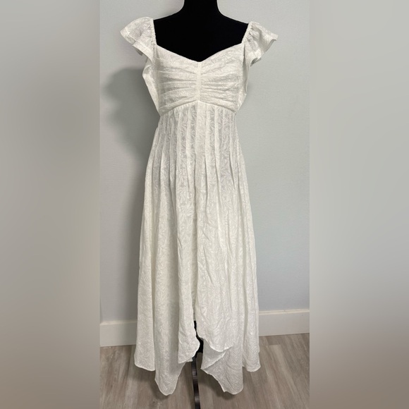 Ramy BrookBria Springtime Burnout Midi white Dress Sz 6 - Picture 6 of 12